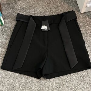 Maje Black High Waist Women Shorts